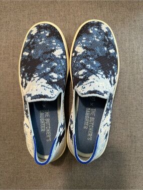 The Butcher's Daughter Blue Patterned Slip-On Sneakers Size 6